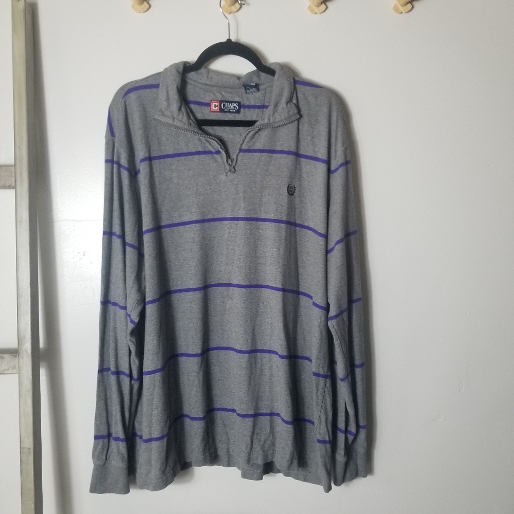 CHAPS LONG SLEEVE POLO SHIRT SIZE XXL